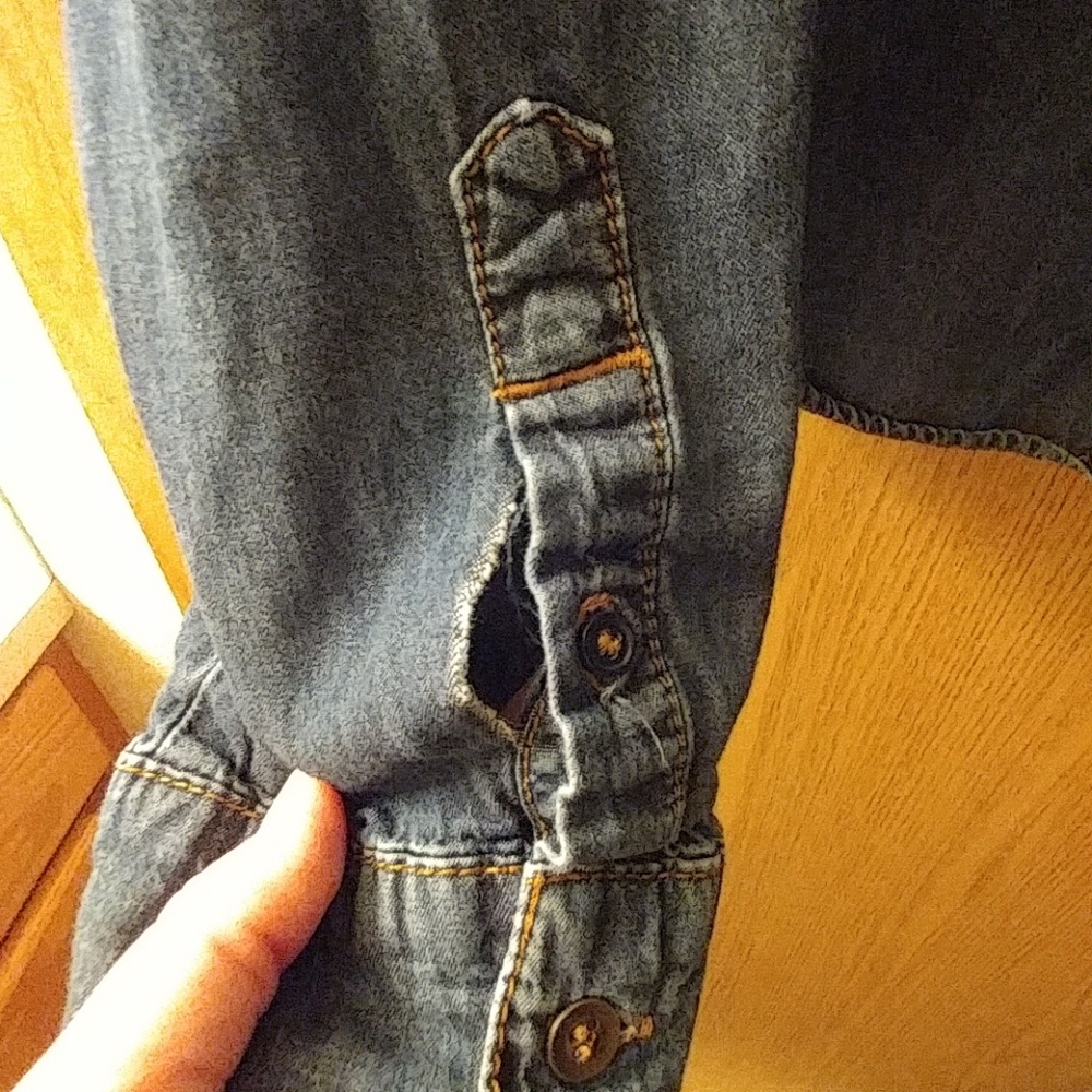 Xhilaration Denim Jean Shirt - Size XL - Picture 8 of 8